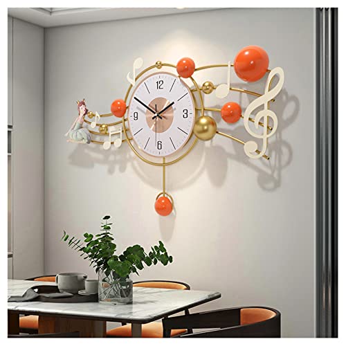 Horloge murale bleue moderne de 67x44 cm pour la décoration du salon