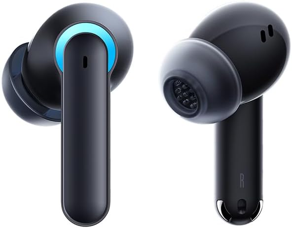 Close-up of the left and right Baseus AeQur G10 earphones