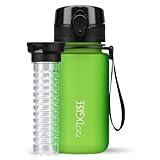 720°DGREE Botella de agua uberBottle – 350ml, 350 ml | Novedosa botella deportiva | Sin BPA | Ideal para niños, fitness, bicicleta, deportes, fútbol, guardería, escuela, pequeños, antigoteo
