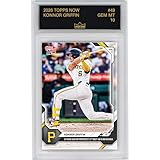 Graded 2026 Topps Now Konnor Griffin #49 19 Year Old Top Prospect's 1st MLB AB is RBI Double Pittsburgh Pirates Rookie RC Baseball Card HOFSM 10 Gem Mint