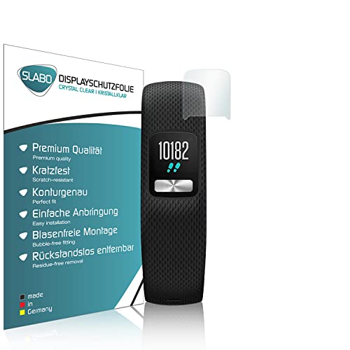 Slabo 4 x Bildschirmschutzfolie kompatibel mit Garmin vívofit 4 Bildschirmschutz Schutzfolie Folie Crystal Clear KLAR