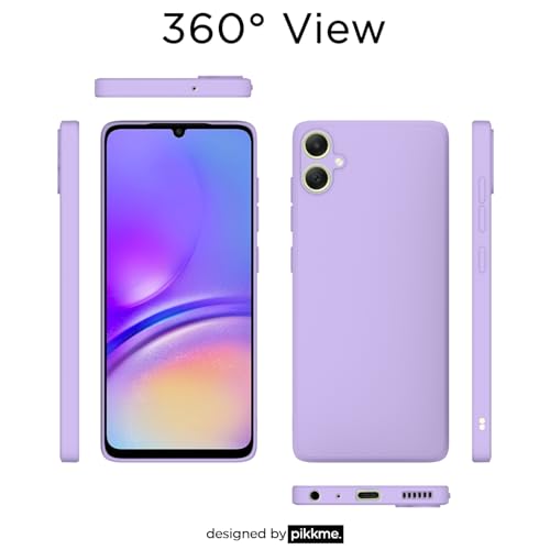 Image of Outlouders Back Cover for Samsung Galaxy A05 | Camera Protection | Durable Soft Matte Silicone Bumper Case (Purple)