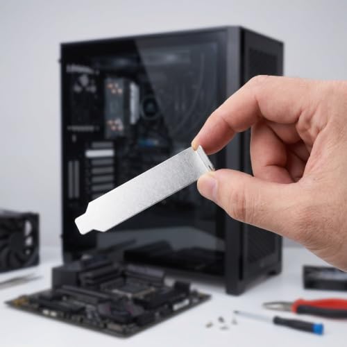 Tapa metálica antipolvo para tarjeta gráfica y ranuras PCI de ordenador 30 pzas 4