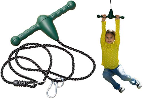 Jungle Gym Kingdom Trapeze Bar Rope Swing and Spin - Green