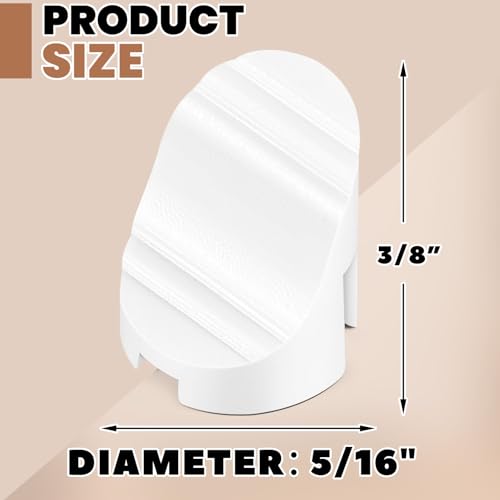 Landical 25 Pcs White Plastic Door Plugs, Diameter 5/16