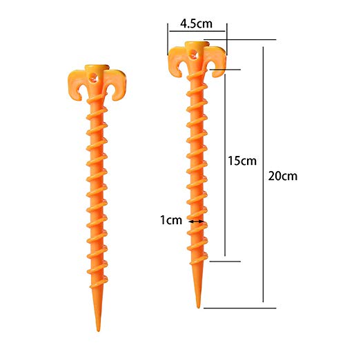 BIGBIGFAMILY Pregos em espiral para barraca de barraca para ambientes externos, 5 peças