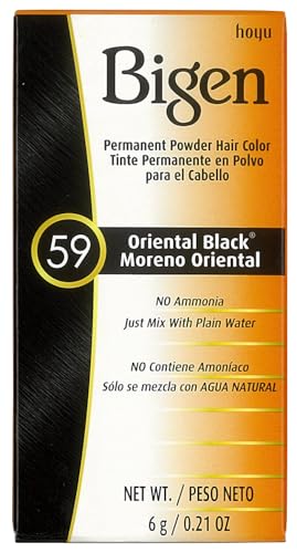 Bigen Permanent Powder Hair Color 59 Oriental Black 1 ea (Pack of...