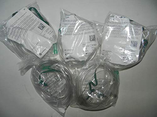 Oxygen Adult Mask 7 Ft Tubing Pack of 5