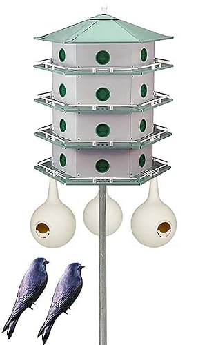 Heath 24-Room Deluxe Purple Martin House & Gourds Kit #TOP14