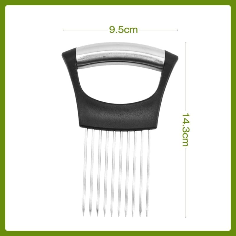 Onion Holder for Slicing, Stainless Steel Slicer Onion Cutter for Slicing, Vegetable Cutter for Potato and Tomato, Lemon Avocados, Eggs, Food Slicer Assistant Tool (1 PCS)