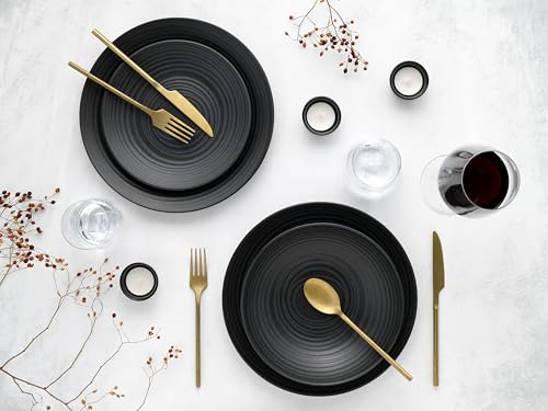 Foto von CreaTable, Lava Stone Black, Tafelservice 12 teilig aus Steinzeug