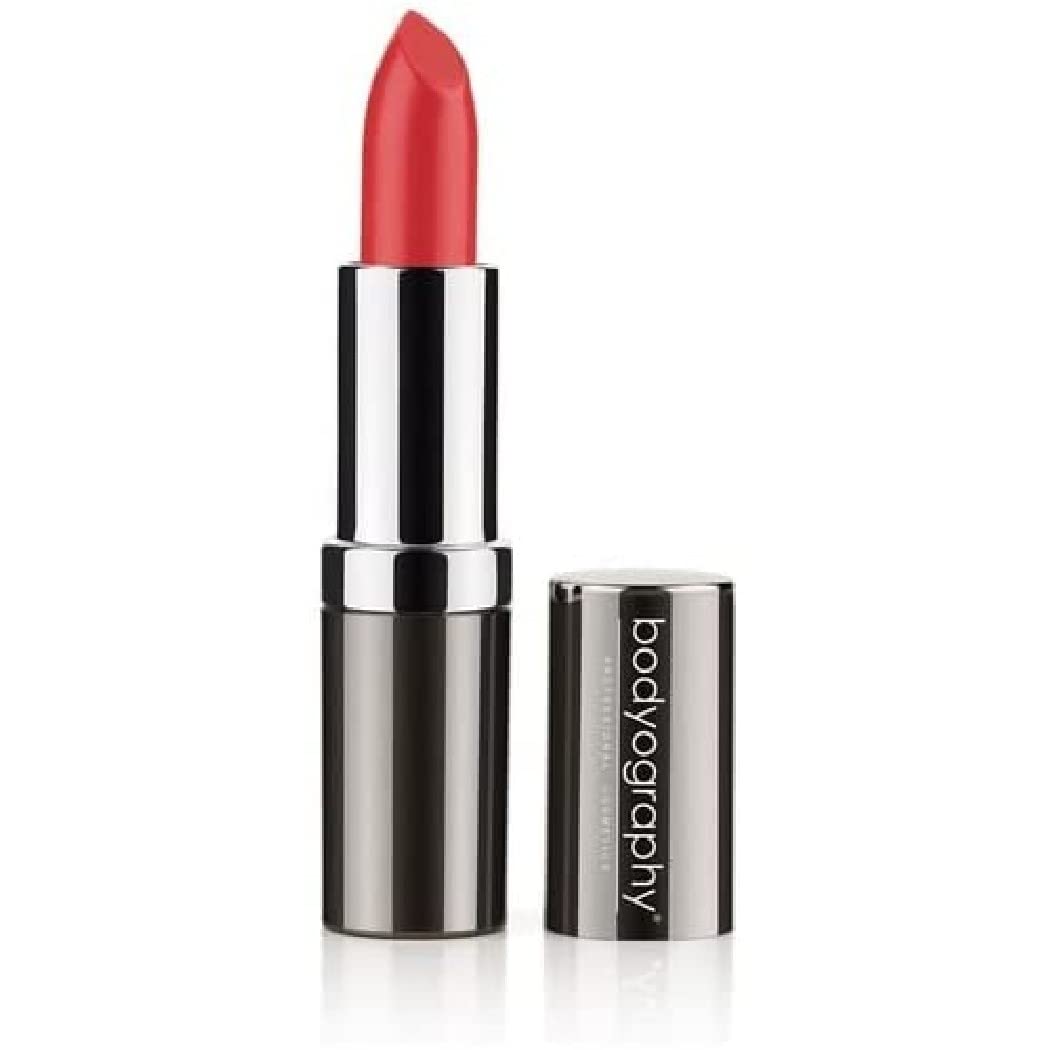Bodyography Hydrating Lipstick, Anna (Deep Red Satin/Matte) – Vitamin E Enriched, Creamy Long-Wear Lip Color with Satin, Shimmer & Matte Finishes | Moisturizing, High-Pigment Formula