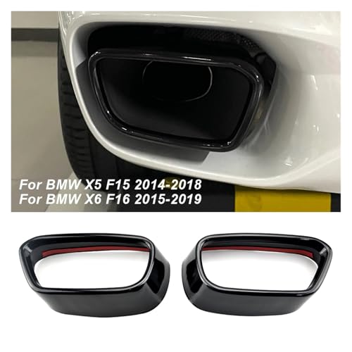 Cubierta decorativa para escape compatible con BMW X5 F15 X6 F16 2014-2018 silenciador trasero 3