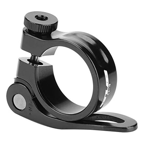 banapoy Bicycle Quick Release Seatpost Clamp, 31.8mm Aluminium Alloy Seat Post Clamp, Mountain Road Bike Bolt Locking Clamp Seatpost Collar for Cycling Riding(black) Cover