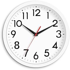 DAXSMY Wall Clock Modern Battery Operated 10 Inch Simpel Silent Non Ticking Analog Decorative for