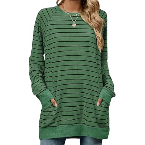 iChunhua Women's Striped Long Sleeve Jumper Cover