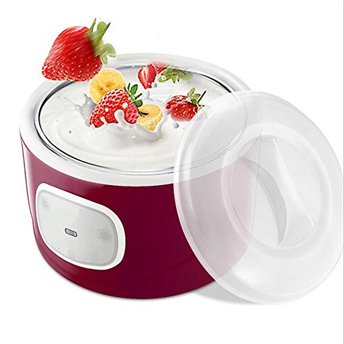 LHK Cuisine Yogurt Maker, máquina Digital automática con 4 frascos de Vidrio, Personaliza el Sabor y el Grosor, Desayuno casero o para Llevar
