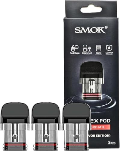 SMOK Novo 2X Pod Cartridge 2ML Meshed 0.8ohm MTL Pod Support E Cigarette NOVO 2X / Novo 2C/novo 3 Kit (3 Pcs) No Nicotine