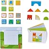 HABA Animal Squares Chunky Wooden Puzzle Building Blocks Arranging Game with Template Cards, Montessori Toys Toddler Puzzle Ages 2+ (Made in Germany)