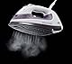 SEVERIN Dampfbügeleisen mit keramikbeschichteter Bügelsohle und Antihaft-Effekt, 2500W, 70g/min Dampfstoß, 30g/min variable Dampfleistung, Ideal zum Dampf- und Trockenbügeln, Weiß/Lila, BA 3210