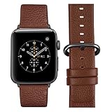 ★【Echtes Top Leder】Das Fullmosa Apple Watch Lederarmband besteht aus echtem Rindsleder von höchster Qualität, das innen weich, außen fest und stark ist. Es wurde speziell entwickelt, um Ihre Haut nicht durch Schweiß zu reizen. Obwohl es altern wird, werden Sie feststellen, dass es nie seine Qualität verliert.