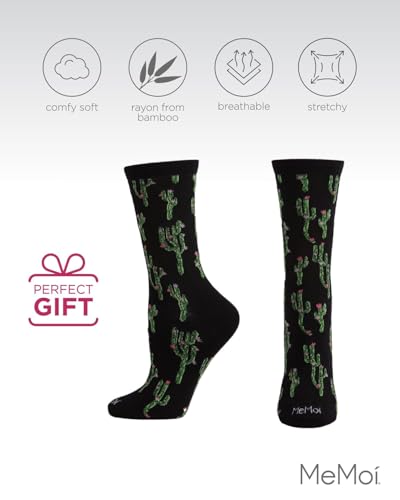 Image of MeMoi Cactus Rayan Blend Crew Socks