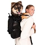 K9 Sport Sack AIR PLUS|Dog Carrier Backpack, Black, Large