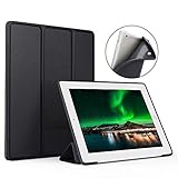 Aoub (Old Model) for ipad 2/3/4 case Slim Lightweight Tri-Fold Silicone Stand Cover with Auto Sleep/Wake Function,for Old iPad 2th/3th/4th Generation case (Black)