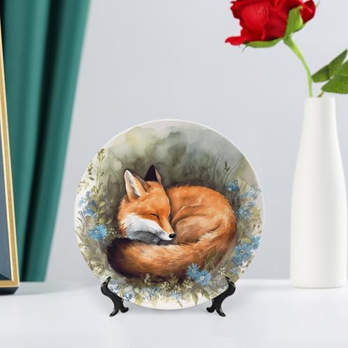 Plato decorativo de porcelana Bone China de 7 pulgadas miniatura 6