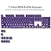 dagaladoo Purple Clear keycaps,Transparent keycaps 60 75 100 Percent,Crystal keycap Set,Shine Through Key caps Ceramic Style,MDA Profile Keyboard Key Cap for Mx Switches Mechanical Keyboard(115key)