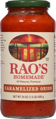 Image of Rao's Homemade Caramelized Onion Sauce, 24 oz, Caramelized Onion and Tomato, All Purpose, Keto Friendly Pasta Sauce, Premium Quality Tomatoes from Italy (Pack of 2)
