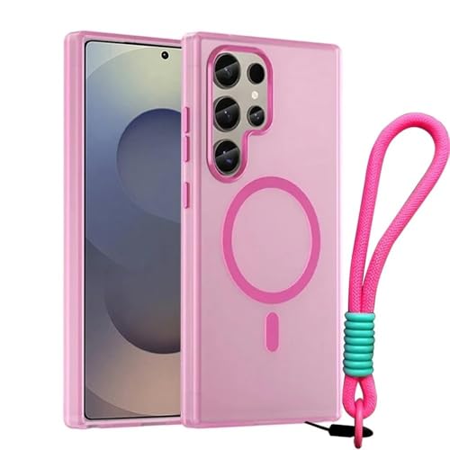 Coque premium pour Samsung S25 et S24 Plus antichoc aimantée rose mat