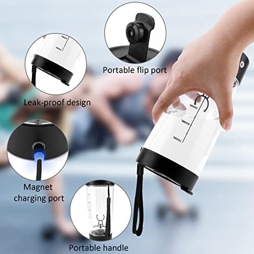 Electric Protein Shaker Bottle, Bestcool 500ml Shaker for Protein Shakes Rechargeable Sports Supplements Shakers BPA Free for Mixing Protein Coffee Milk Powder