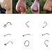 LIZD Jewelry Nose Piercing Kit Disposable Sterile Safety Nose Piercing Gun Tools with 9pcs Nose Studs for Women Girls (10PCS nose piercing kit)