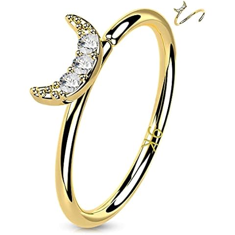 OUFER 9ct Gold Seamless Nose Hoop Ring Cover
