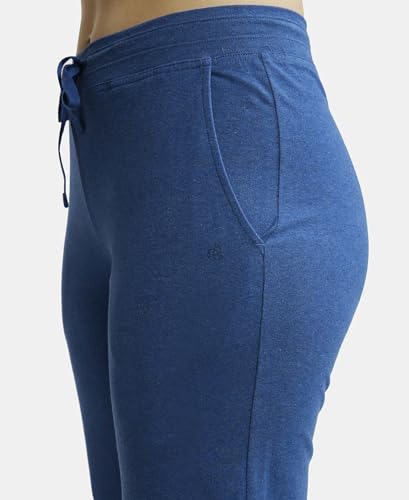 Image of Jockey 1302 Women Super Combed Cotton Elastane Stretch Relaxed Fit Trackpants with Side Pockets
