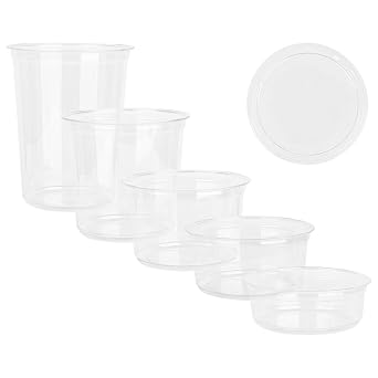 Clear Plastic PET Food Containers - 24 oz - Case of 500 - For Cold Foods, Snacks & Meal Prep