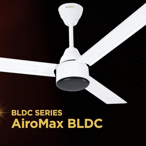 Image of EcoLink AiroMax BLDC 1200mm Ceiling Fan - White | Power-Saving BLDC Technology | High Airflow Performance | Low Noise | 2-Year Warranty | Pack of 1