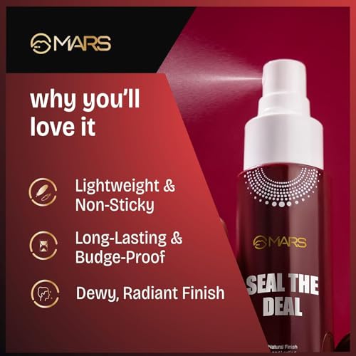 Image of Alcohol-Free Seal the Deal Makeup Fixer Spray with Hyaluronic Acid | Long-Lasting Hydrating Dewy Base Setting Spray | Budge Proof | Non Sticky (60 ml)-MR-SH-7711