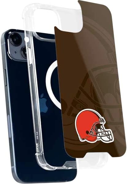 Skinit Phone Case Compatible with MagSafe iPhone 13 - Officially Licensed NFL Cleveland Browns Double Vision Design