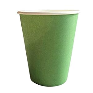 20 Paper Cups (9) – Plain Solid Colours Birthday Catering(green)