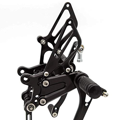 Krace Motorcycle Rearsets Footpeg Foot Pegs Footrest Brake Shift Pedals Foot Boards Fit For Honda Cbr954Rr Cbr929Rr 2000-2003 Black #TOP3