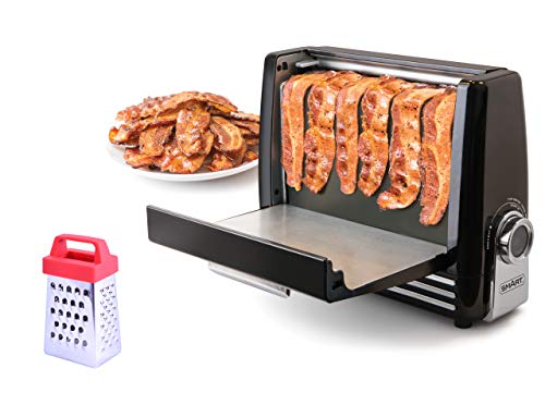 SMART Bacon Express Tostador de beicon con minirallador incluido, la manera más saludable de cocinar un beicon perfecto