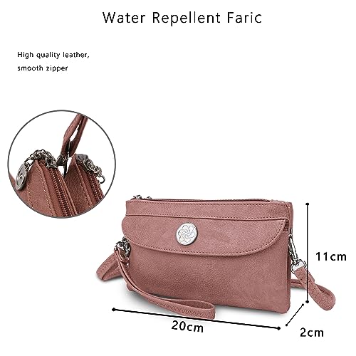 Image of Angel Kiss Crossbody Bags Small Purses for Women Vegan Leather Cell Phone Wallet Purse with Wristlet Strap