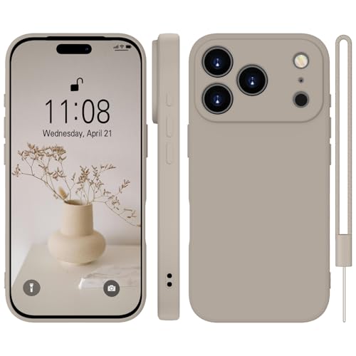 WXX für iPhone 17 Pro Hülle Silikon Case, Handyhülle für iPhone 17 Pro Dünn Slim mit Microfiber, Kratzfeste Rundumschutz Case Hülle für iPhone 17 Pro 6.3'' Titanium Grau