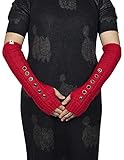 Dahlia Women's Single Button Acrylic Knit Fingerless Gloves