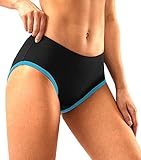 Women's 4D Padded Bike Underwear Cycling Bicycle Shorts Mountain Biking Riding Briefs Biker Cycle Spin Undershorts Padding Motorcycle Gear for Women(Black/Sky Blue,L)