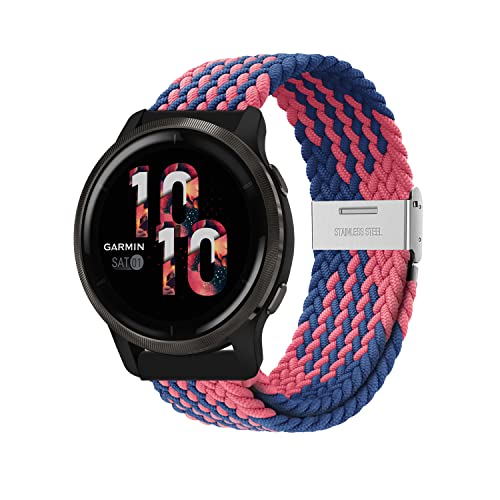 Niboow 22mm Strap for Garmin Venu 3/Venu 2/Vivoactive 4/Forerunner 265/Forerunner 255/Forerunner 255 Music