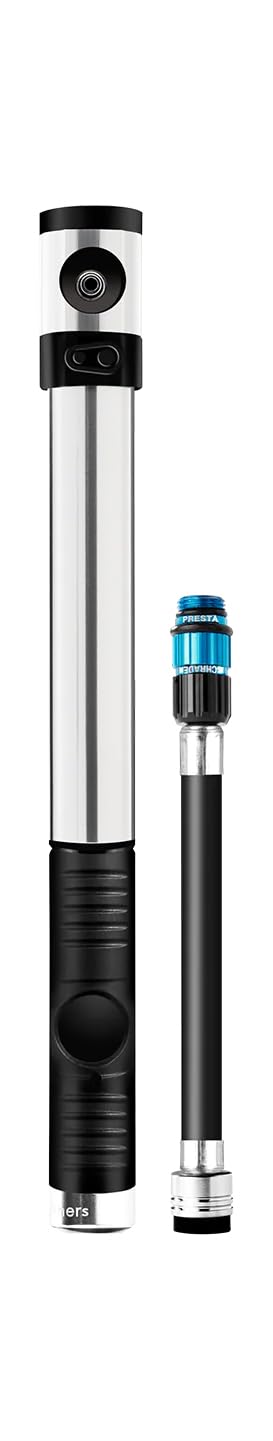 CRANKBROTHERS High Pressure Bike Pump Bomba de Mano con Gemas, Unisex, Plateado, Base