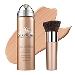 AOAZXBB Airbrush Foundation for Mature Skin Silky Mist Spray Foundation Full Coverage, Lightweight Breathable Makeup-01 Natural